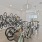 a large bike storage room at Velo Riverside Apartments in Dayton, KY